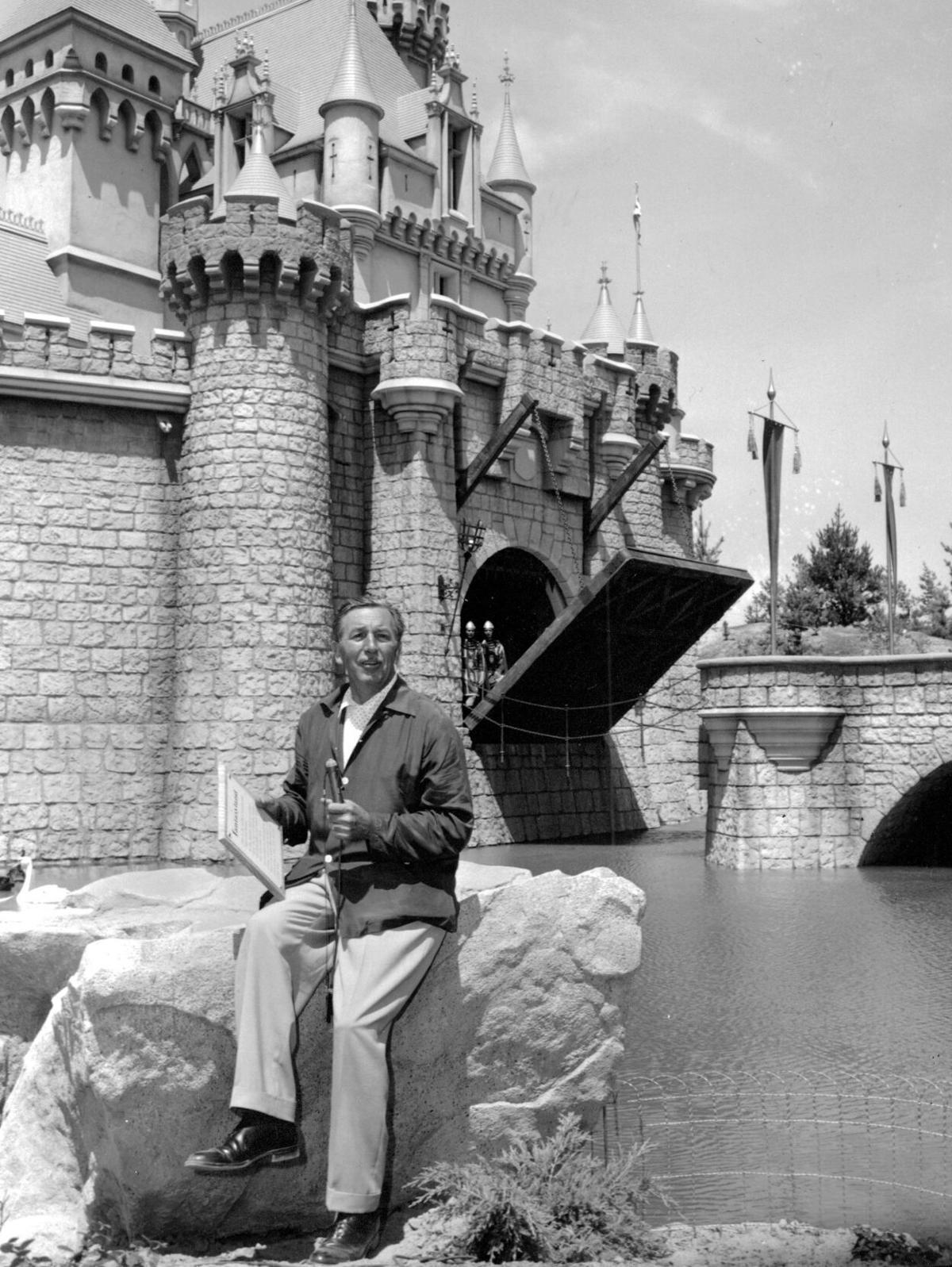 Walt Disney on opening day